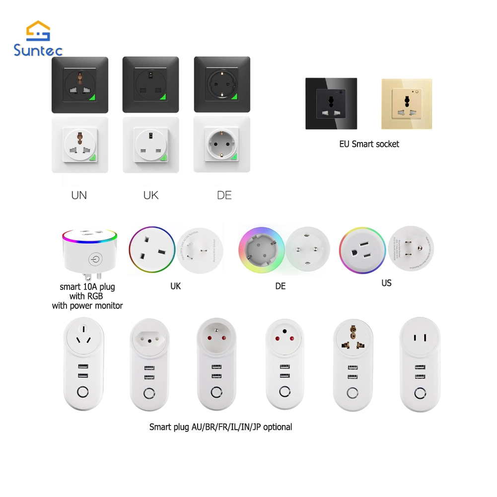 UK De Un WiFi Smart Electrical Switch Socket for Smart Home Remote Control Electrical Outlet