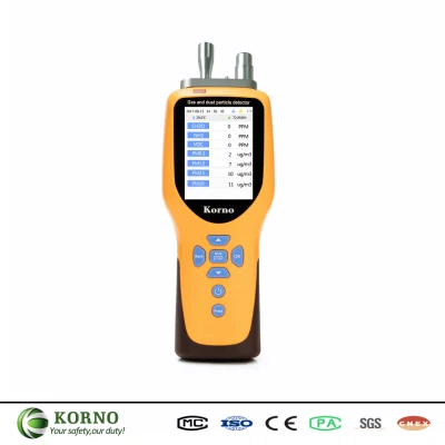 휴대용 IP66 공기 품질 감지기, 다중 가스 감지기, 6 in 1 가스/먼지 입자 감지기/Co/No2/So2/CO2/Pm2.5/Pm10