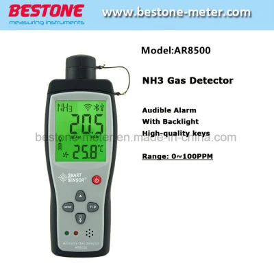 스마트 센서 Ar8500 OEM 제조업체 산업용 휴대용 Nh3 가스 감지기 배터리 구동 디지털 암모니아 가스 누출 감지기