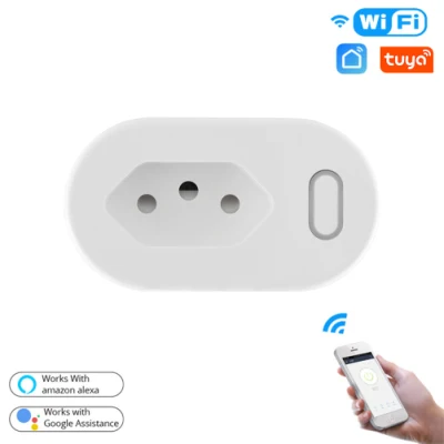 WiFi 스마트 소켓 플러그 밝기 조정 타이머 플러그 Tuya Smart Life APP Amazon Alexa와 호환 가능 Google Assistant 음성 제어 Br